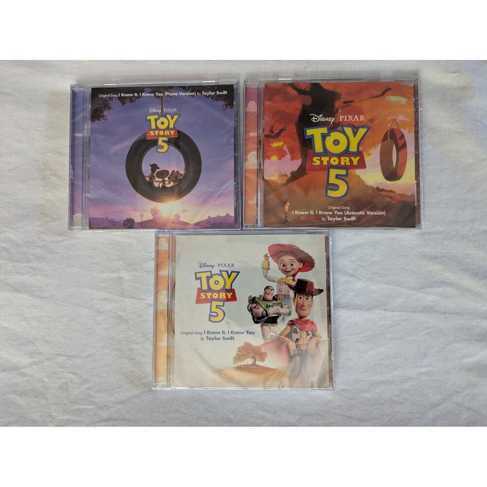 Taylor Swift All 3 CD Set I Knew It, I Knew You Toy Story 5 Limited Edition New